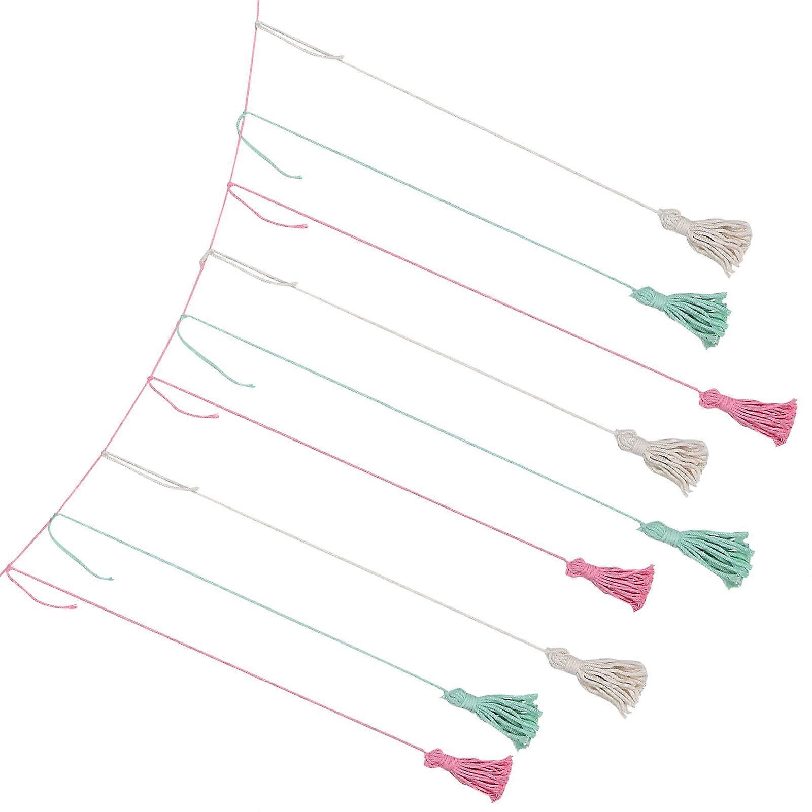 Wooden Photo Display with Rope and Clips for Wall Hanging Home Decor Assorted Color 1 Set