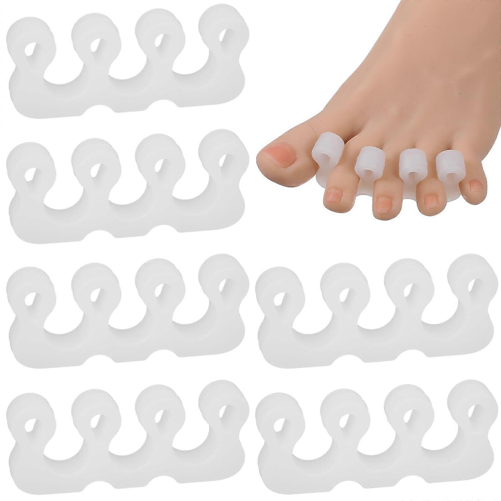 6pcs Silicone Toe Separators for Overlapping Toes, Toe Alignment Support and Bunion Pain Relief