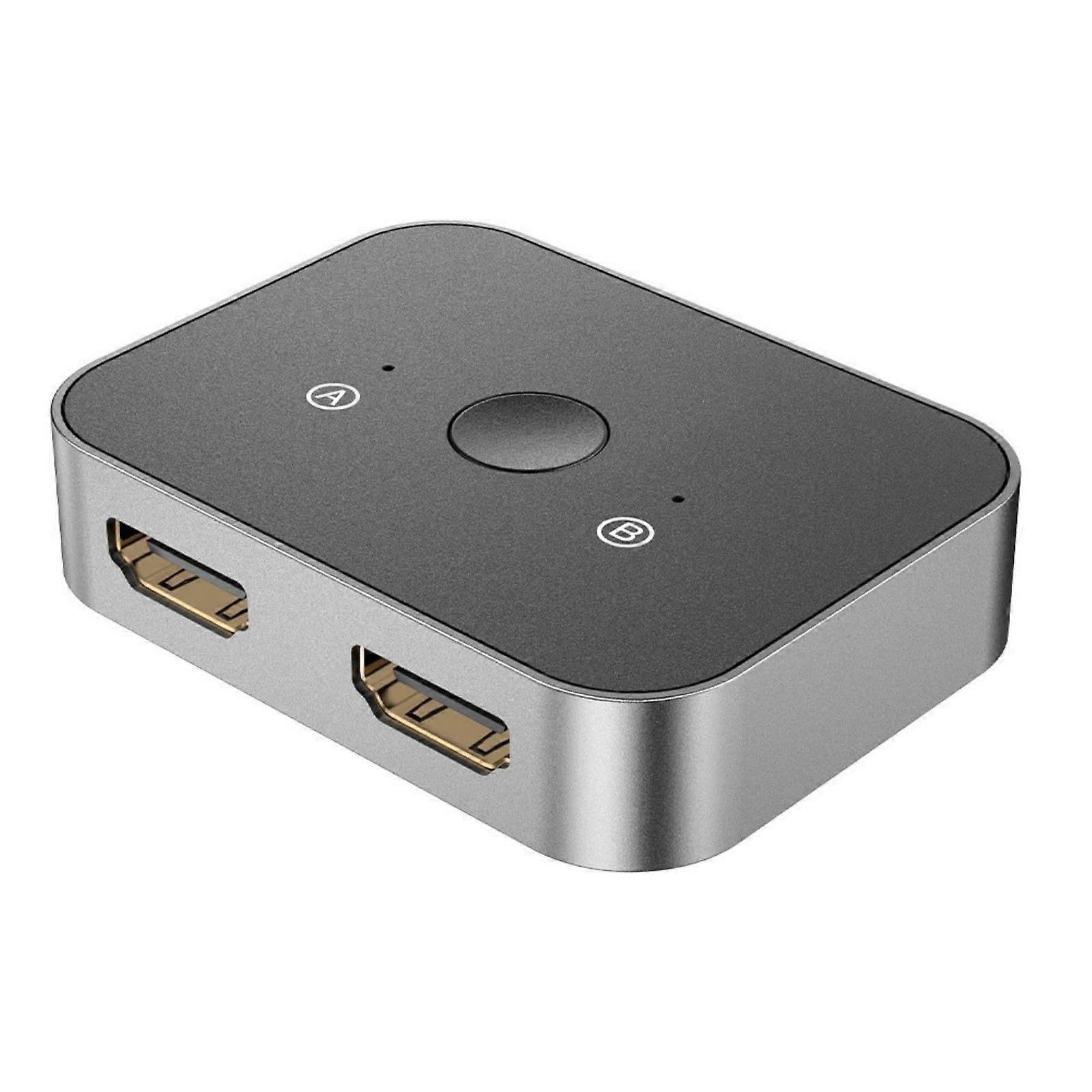 HDMI 8K Bidirectional Splitter Switch 1x2/2x1 with Button for Gaming Consoles and Monitors