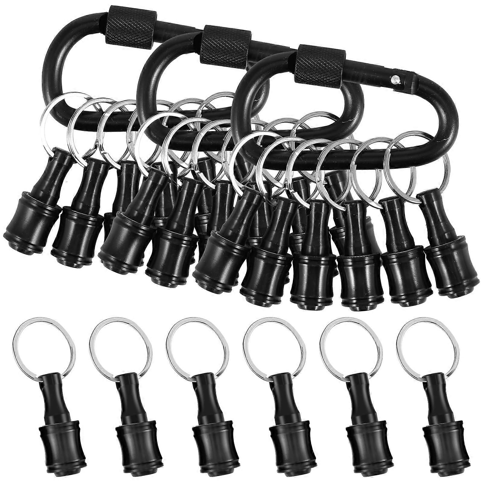 18Pcs Screwdriver Bit Holder Set, 1/4 Inch Hex Shank Magnetic Alloy Keychain, Impact Drill Extension Bar