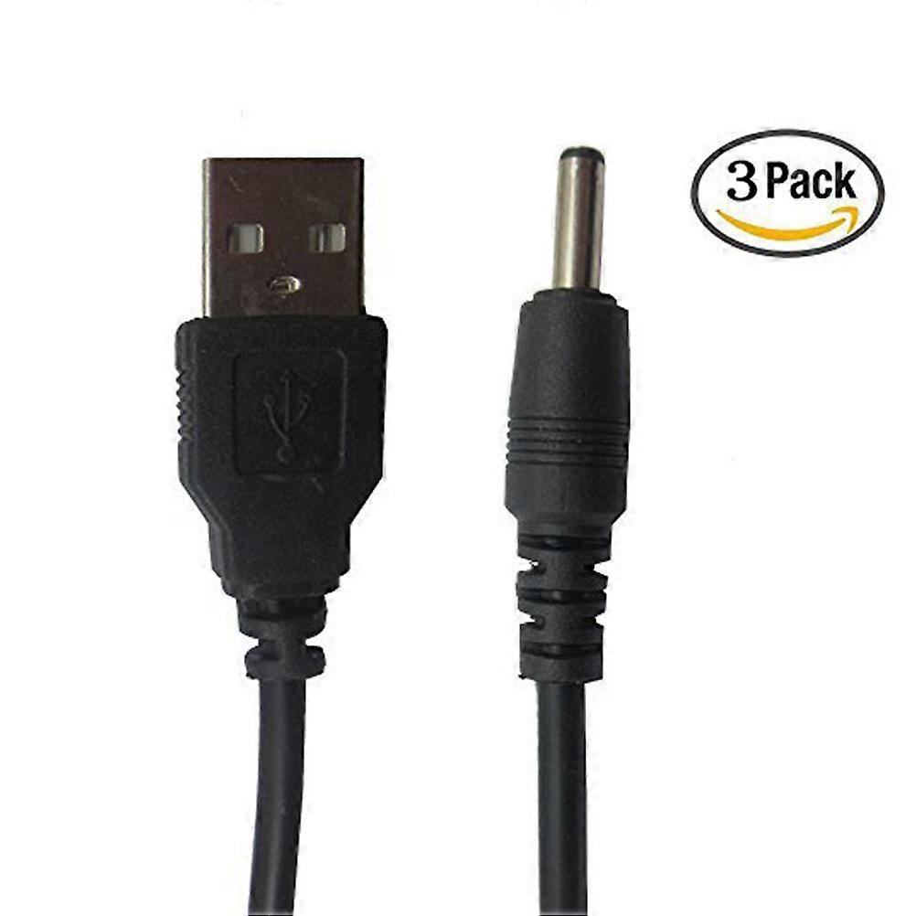 USB to 3Pcs 3.5mm Jack Plug for 5V Dc Data Charge Cable