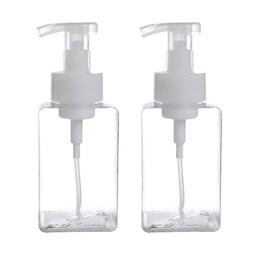 Bubble Maker Bottle for Storage Use 2Pcs White Refillable Bottles