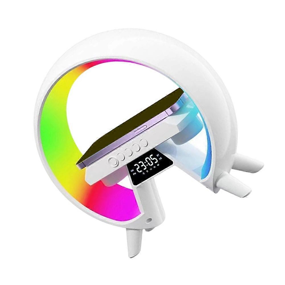 Wireless Charging Bluetooth Speaker Ambient Light Alarm Clock Multifunctional Gift