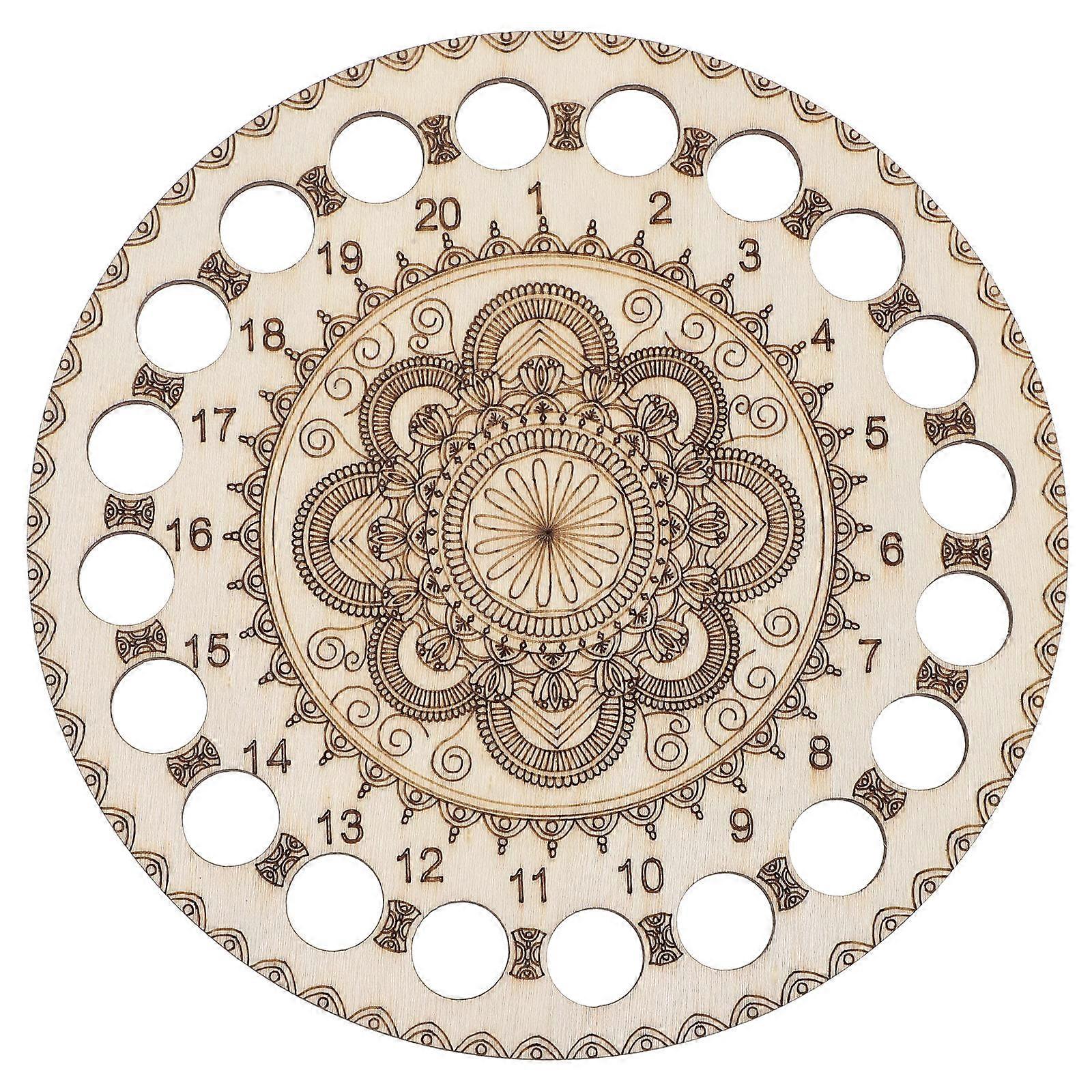 Embroidery Thread Organizer Wooden Storage Solution For DIY Crafting Projects 14X14CM 1Pcs