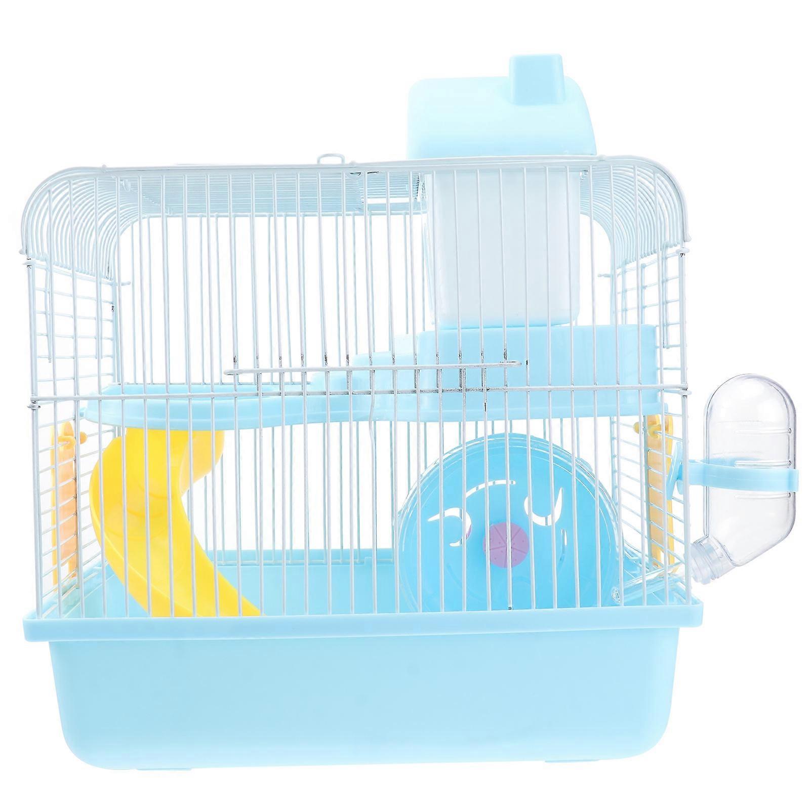Chinchilla Cage Double Layer Designed for Pet House 1Pcs in Blue