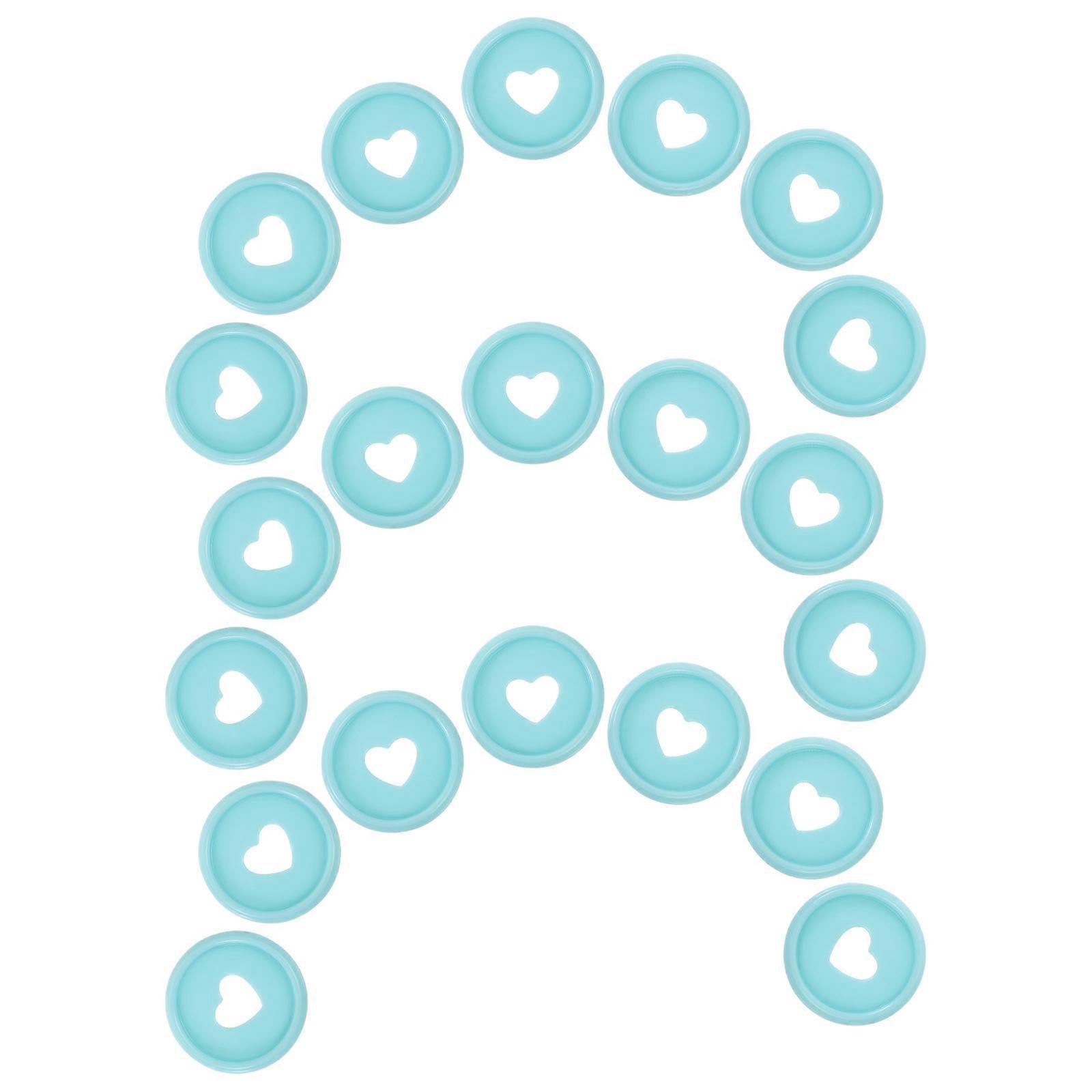 Sky-Blue Binder Discs Plastic Discbound Expansion Discs for Planner 50Pcs