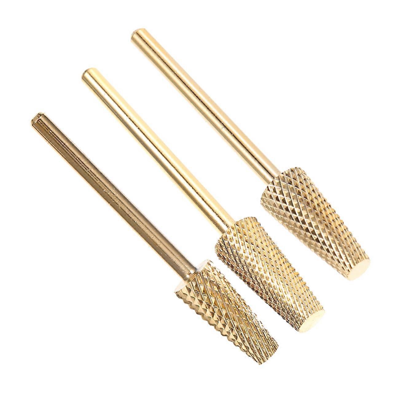 3pcs Professional Tungsten Carbide Nail Drill Bits Set for Manicure Pedicure Shaping