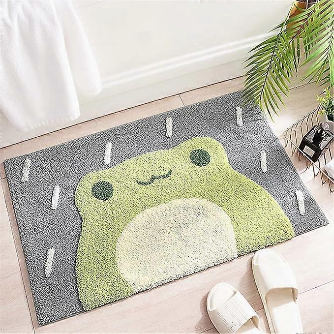 Frog bath mats, absorbent and non-slip