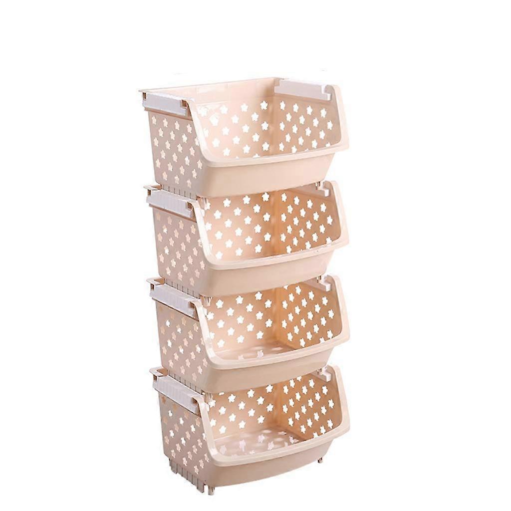 Kitchen Storage Trolley 4Tier Rolling Utility Cart with Wheels for MultiRoom SpaceSaving Storage