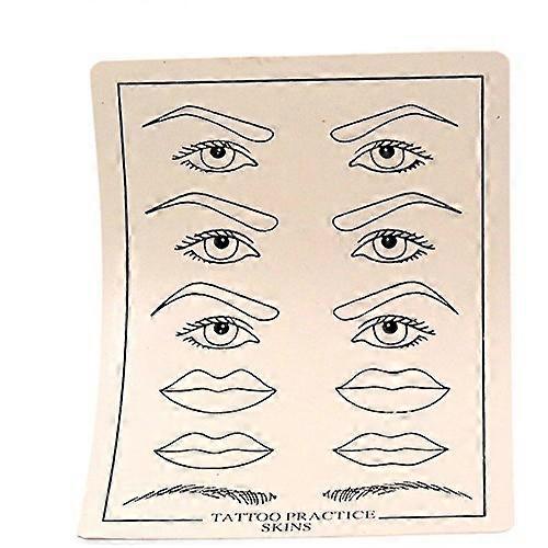 Permanent Makeup Eyebrow Lip Practice Skin Set with Realistic Texture for Tattoo Training 5 Pcs