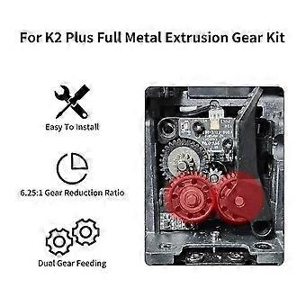 For K2 Plus Upgraded Extruder Gear Kit Mold Steel Nickel Coated Heat Material for K2 Plus