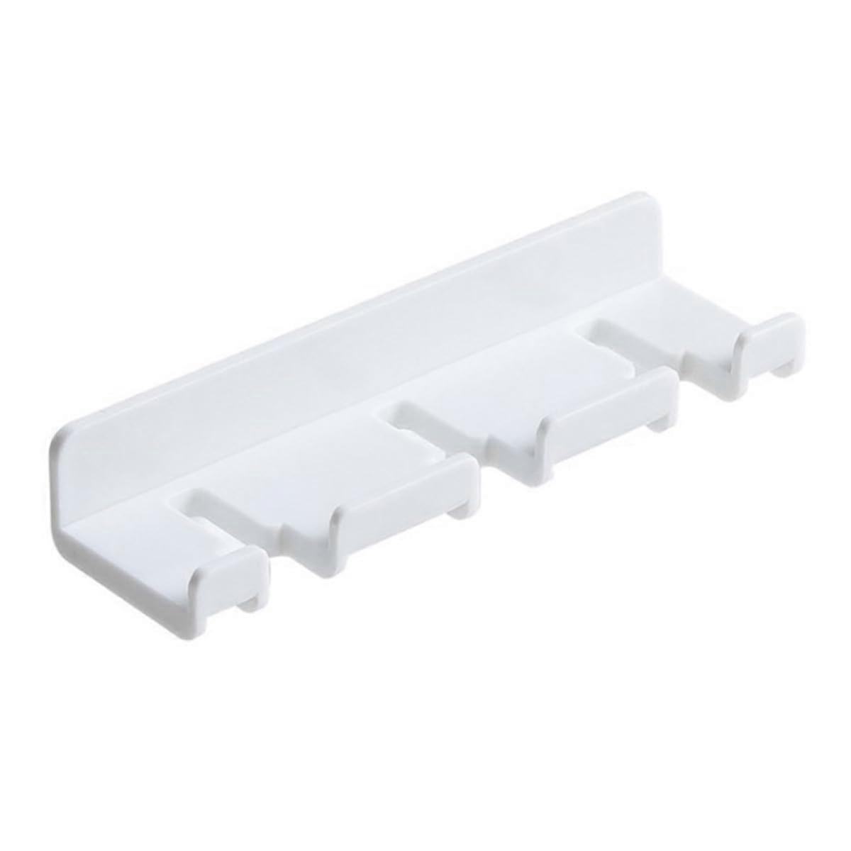 2pcs Toothbrush Holder Wall Mount Self Adhesive Space Saving Bathroom Organizer Holds 3 Brushes