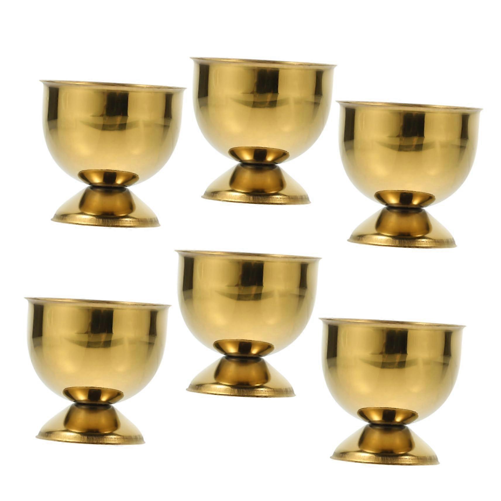 6pcs Stainless Steel Egg Cups for Soft Boiled Eggs Durable Holder for Elegant Breakfast Dining
