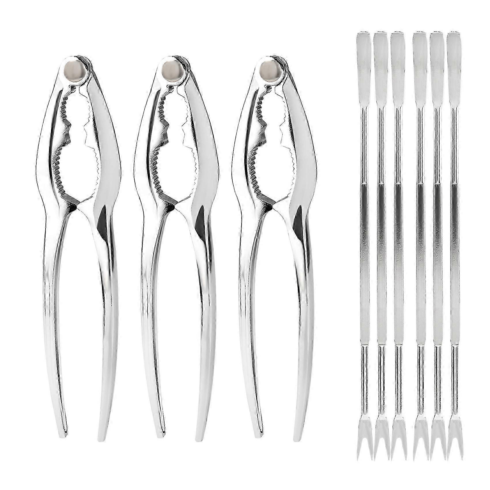 Seafood Cracker Set, Crab Lobster Nutcracker & Sheller Tools for Kitchen