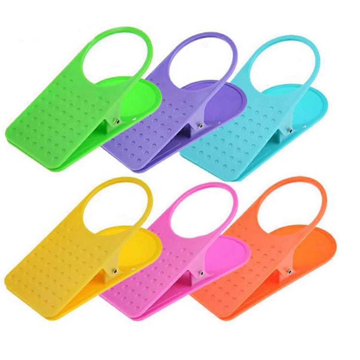 Desk Cup Holder Clip 4pcs SpillProof SpaceSaving Table Side Clamp for Office Drinks