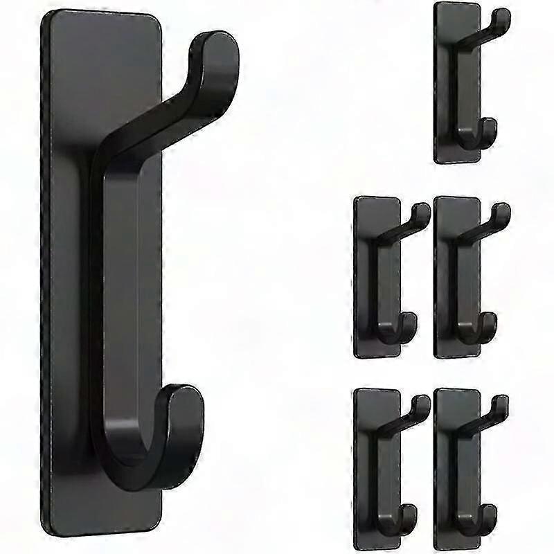 Adhesive Wall Hooks - Double Rack for Jackets and Hats Storage Solution