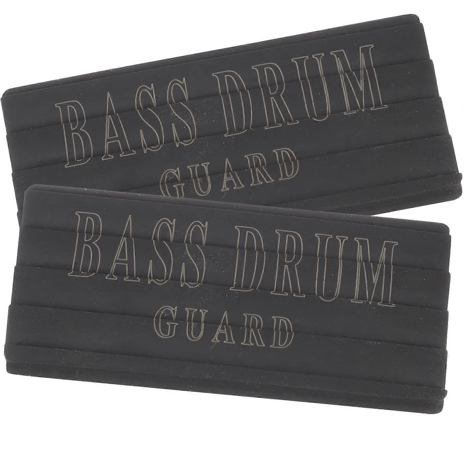 2pcs Bass Drum Hoop Guard AntiSlip Pad Durable Drum Hoop Protector Easy Install Accessory