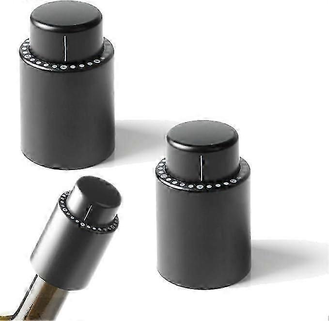 2 PACK Reusable  Bottle Stoppers  Saver Vacuum Pump Corks Small Size
