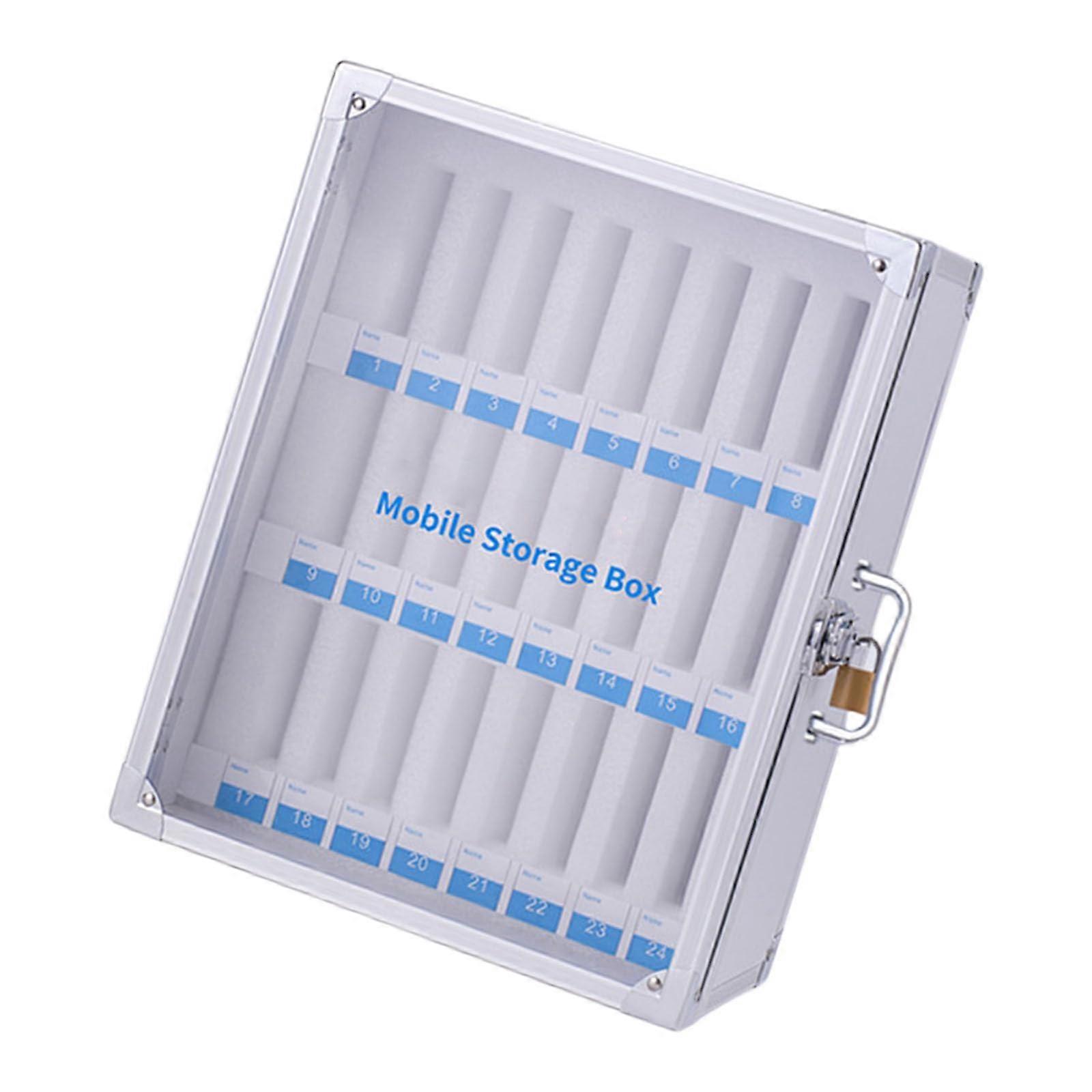 Phone Locker Aluminum Storage Box with Secure Locking System and MultiSlot Design for School and Office