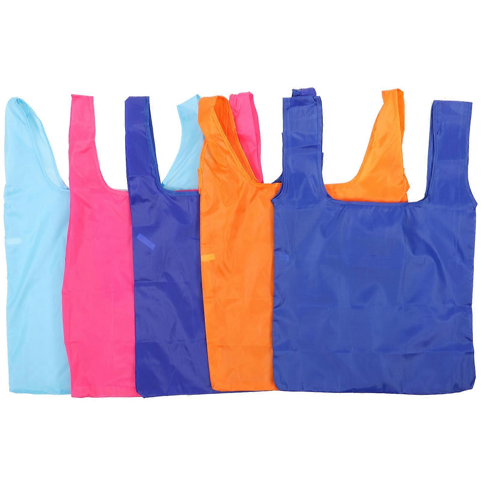 Folding Pouch Square Tote for Shopping 10Pcs Assorted Color