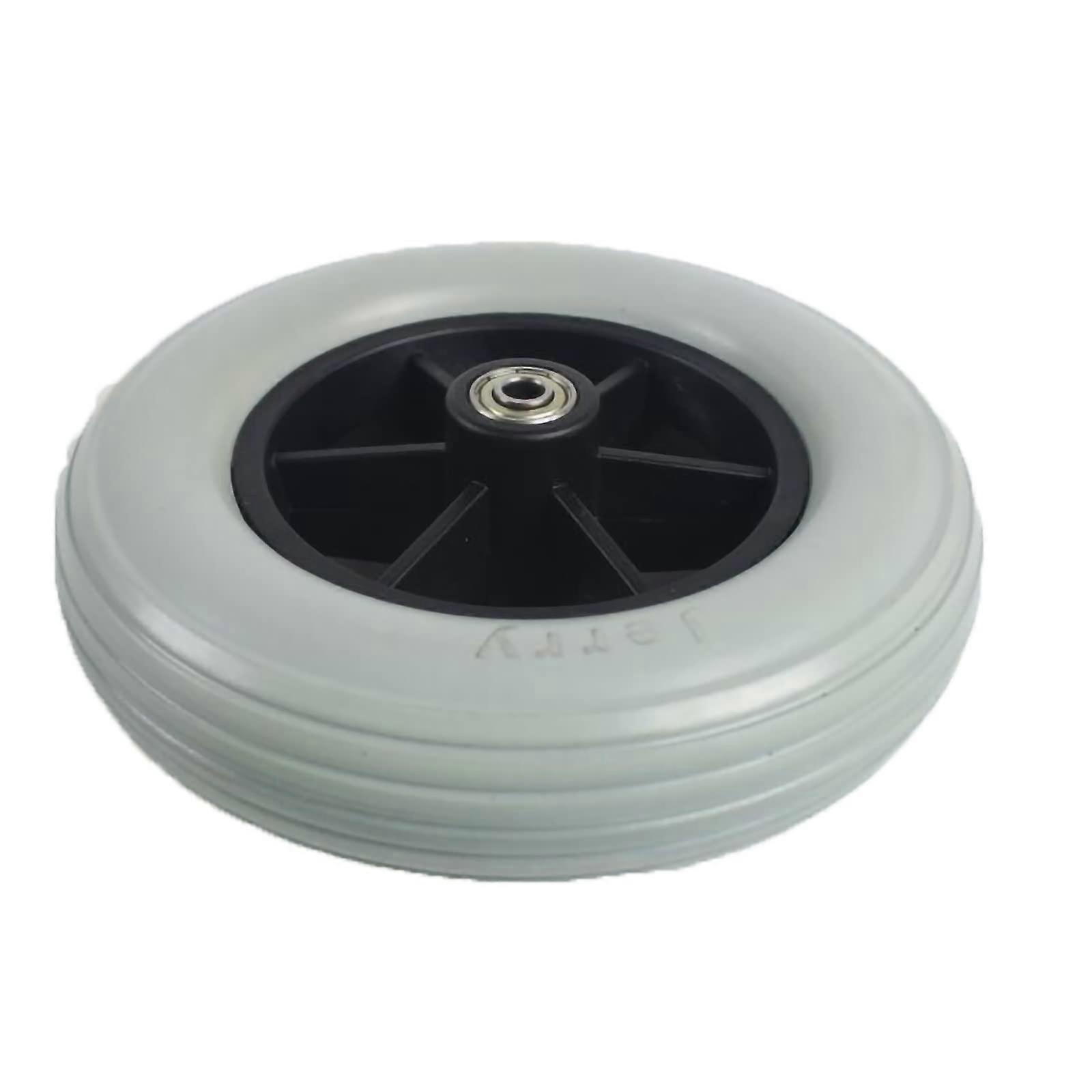 Wheelchair Front Wheels 8 Inch Solid Polyurethane NonSlip WearResistant Gray Replacement Pair