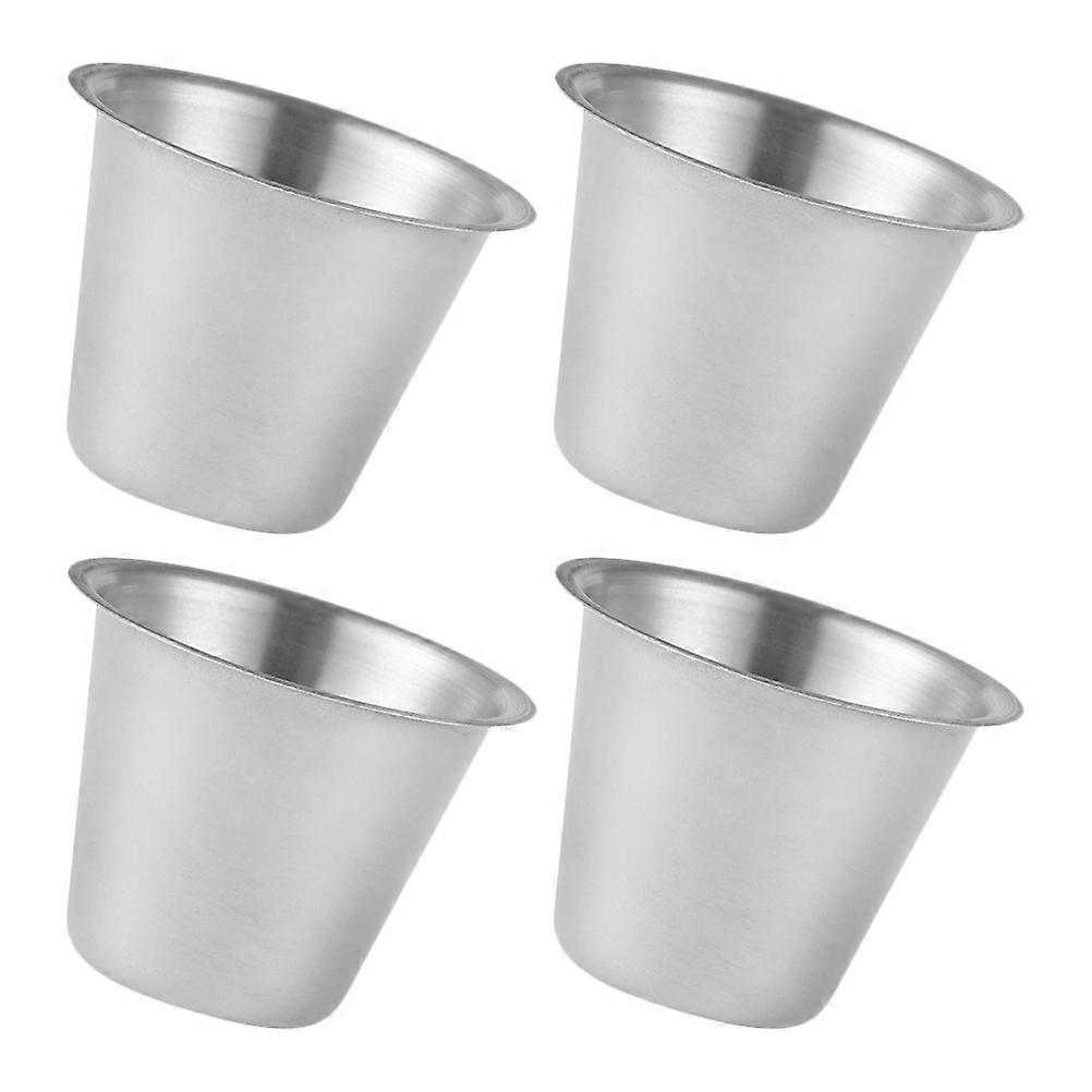 Multi-Function Condiment Cup Sauce Holder for Household Use 8Pcs Silver