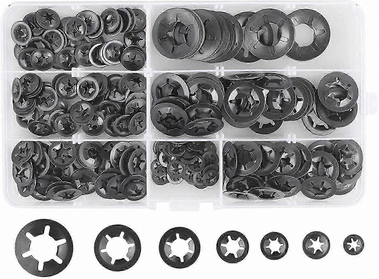 280 Pcs Lock Washers, Steel Quick Lock Washers Assortment Kit