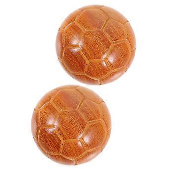 Hand Exercise Balls for Therapy 2Pcs Soccer Shaped Baoding Balls Rosewood