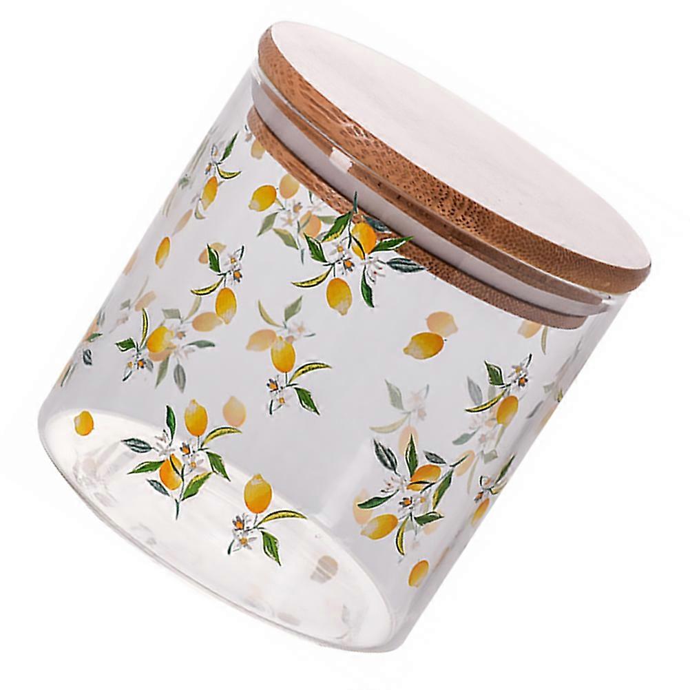 Transparent Lemon Pattern Storage Pot Sealing Jar for Kitchen Storage