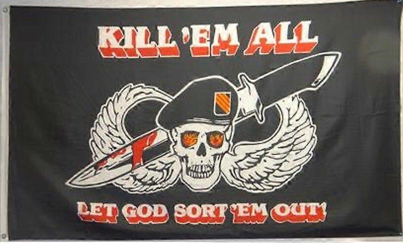 Skull Kill Em All FLAG GS0132