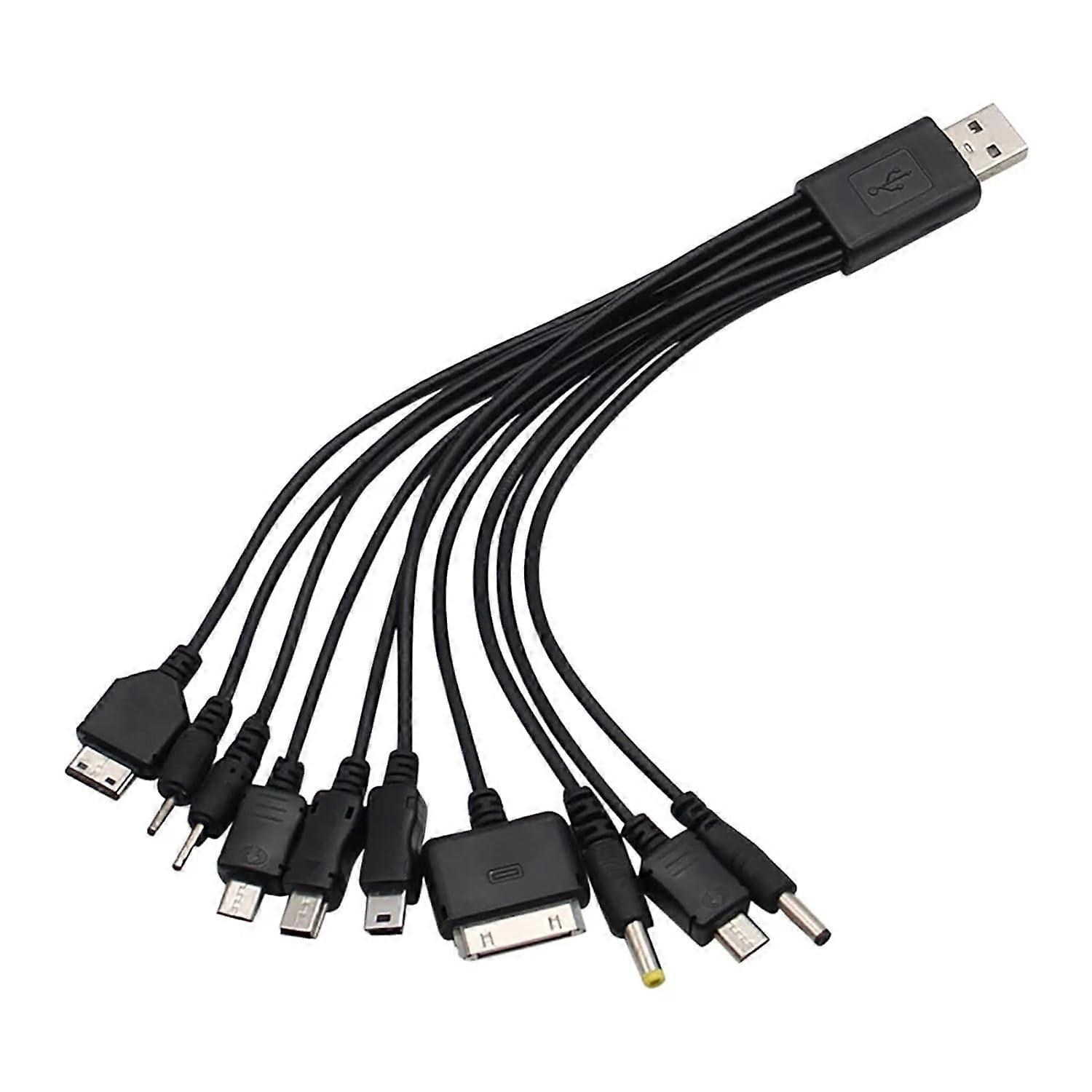 10-in-1 USB Universal Charging and Data Cable Multi-Connector Adapter