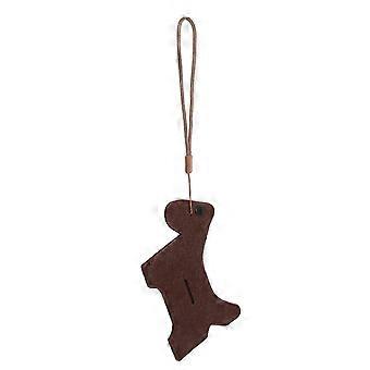 Distributeur portable de sacs à déjections canines, pendentif animal en feutre avec cordon