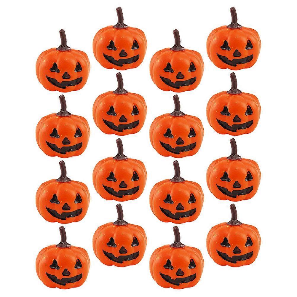 16pcs Artificial Pumpkins Plastic Pumpkins Simulation Small Pumpkins for Halloween