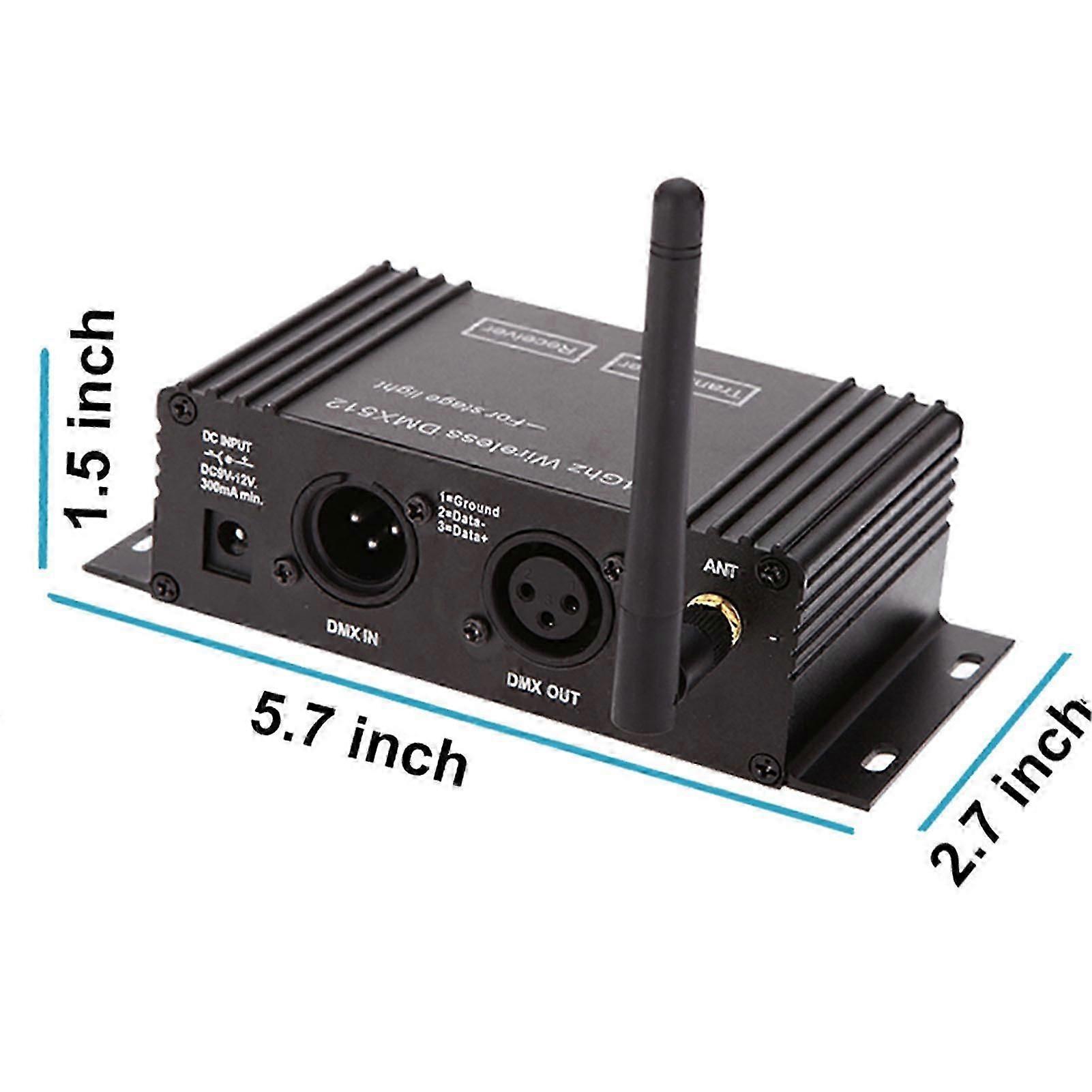 2.4G Wireless DMX 512 Controller Transmitter Receiver LCD Display Power Adjustable Repeater Lighting Controller