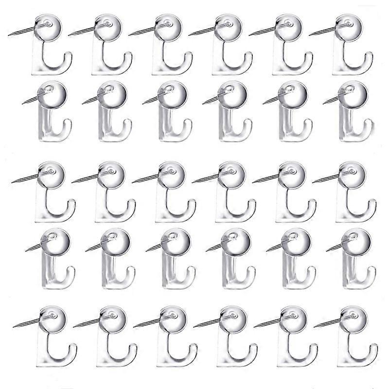 50 clear plastic pin hooks