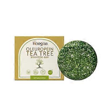 Olive Bitter Glycoside and Tea Tree Shampoo Bar, Plant-Based Gentle Cleansing for Hair and Scalp Nourishment, 60g