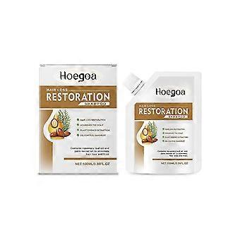 Hoegoa Care -shampoo, mieto yrttipuhdistus, pehmeä, kosteuttava ja ravitseva, rauhoittava, öljyä hallitseva päänahan hoito