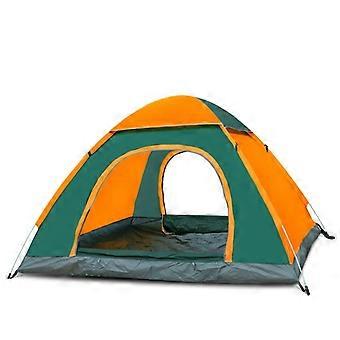 Utendørs camping, folding, automatisk telt, strand, enkel rask åpning (grønn, oransje, 200 * 140 * 110cm)