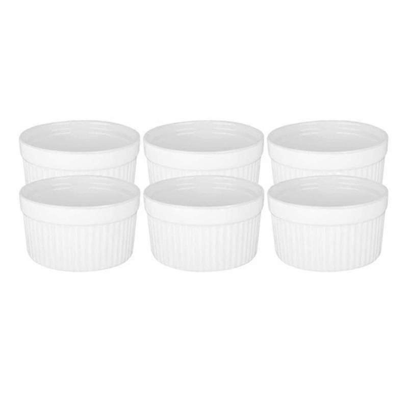6pack 3 Inch Ceramic Ramekins Porcelain Souffle Cup