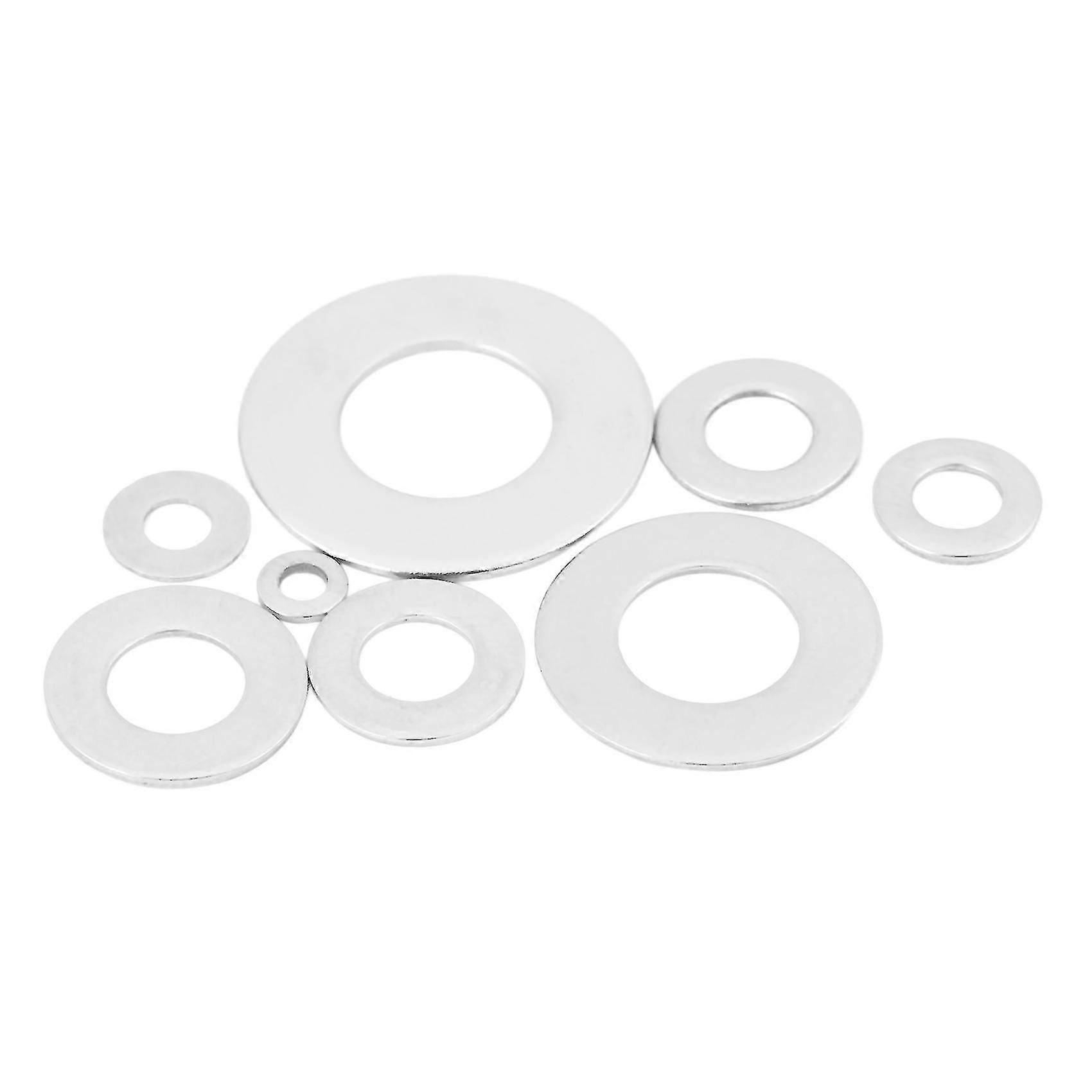600st/set M1.6 M2 - M10 Rostfritt stål Platt Bricka Sortiment Kit