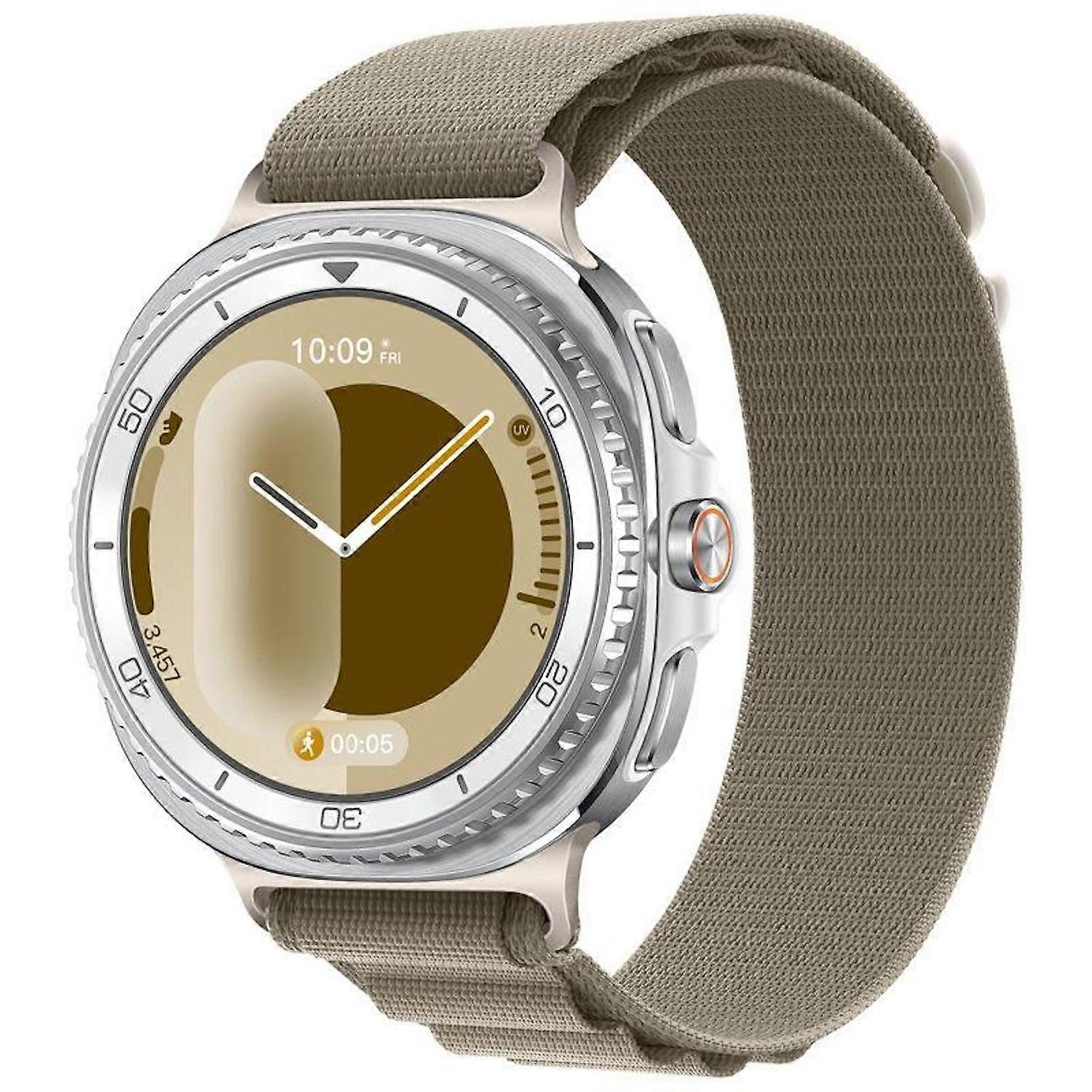 Nylon strap for Samsung Galaxy Watch 8 / 8 Classic Alpine Loop Design Olive