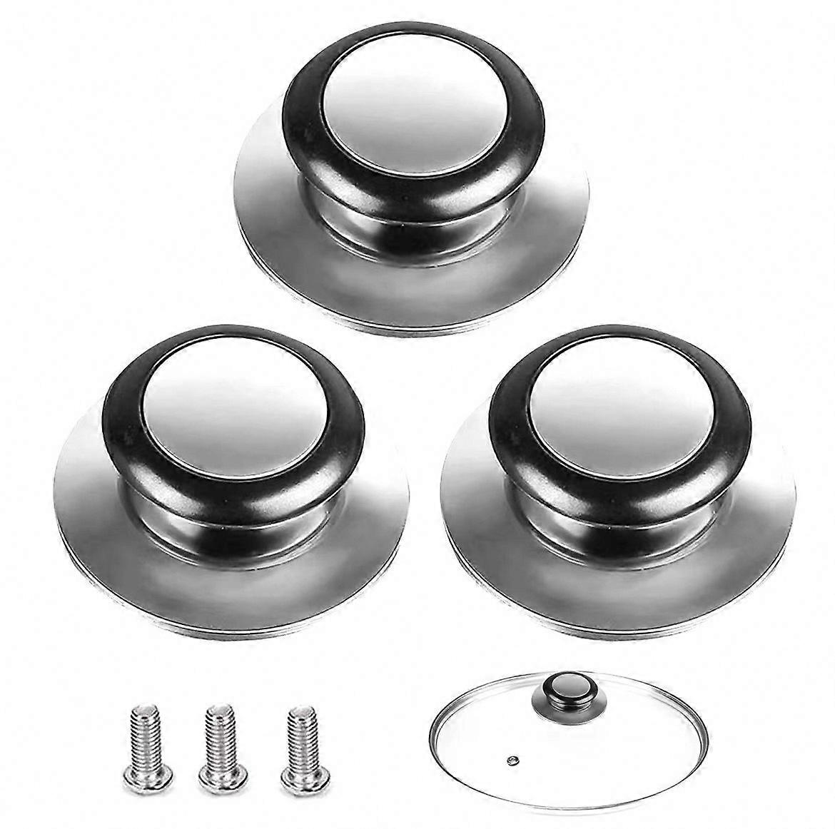 Yvan 3-Piece Bakelite Replacement Pan Lid Knobs and Handles for Cookware and Pot Lids