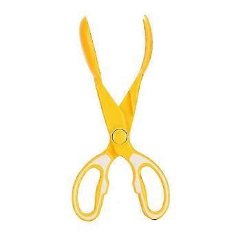 Yellow Pet Waste Scooper Clamp for Dogs and Cats, Portable Outdoor Cleaner