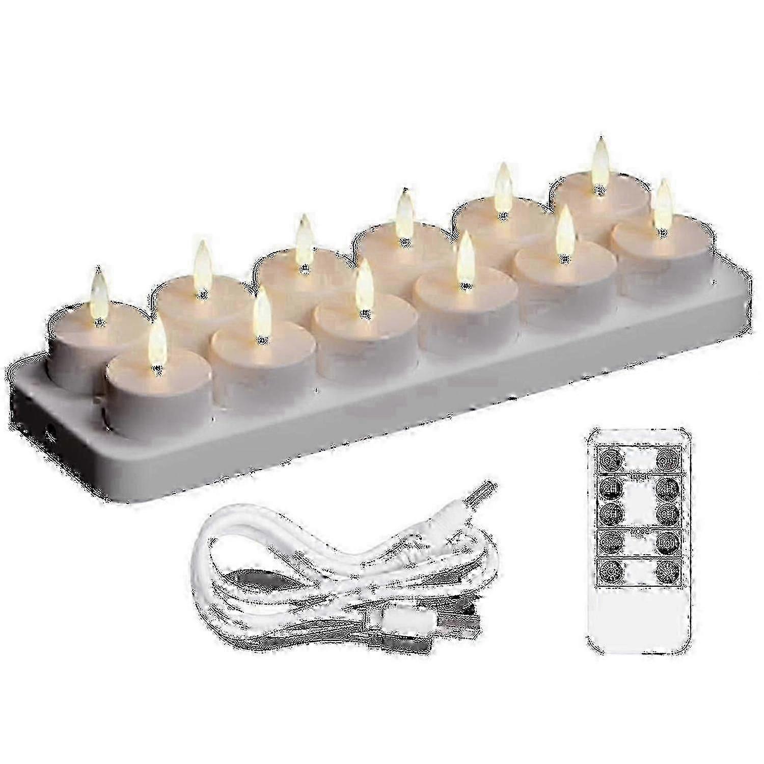 12 Pcs Rechargeable Tea Lights 26-27