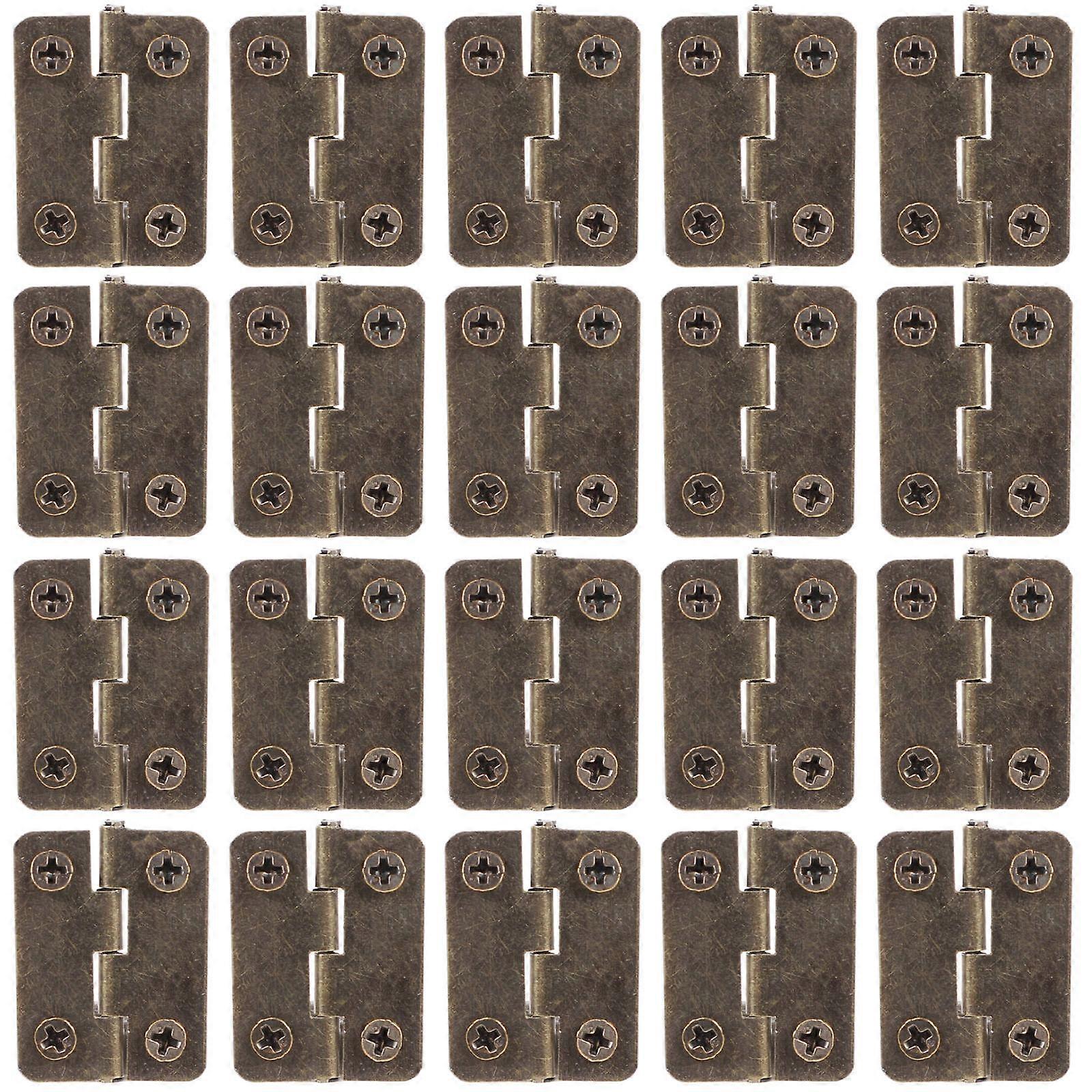 20pcs Small Hinge Bird House Hinge Iron Folding Hinge Replacement Accessory