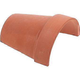 Reptile Hides and Caves Red Terracotta Shelter Basking Platform for Tortoise Vivarium Accessories Scene Layout Prop