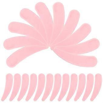 50Pcs Reusable Makeup Facial Mask Stick Spoon Cosmetic Plastic Spatula Scoop Professional Makeup Tools for Women Girls Home Pink