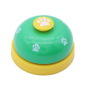 Sinos para treinamento de higiene de cães, dispositivo de comunicação com padrão de pegadas para cães e filhotes (verde e amarelo)