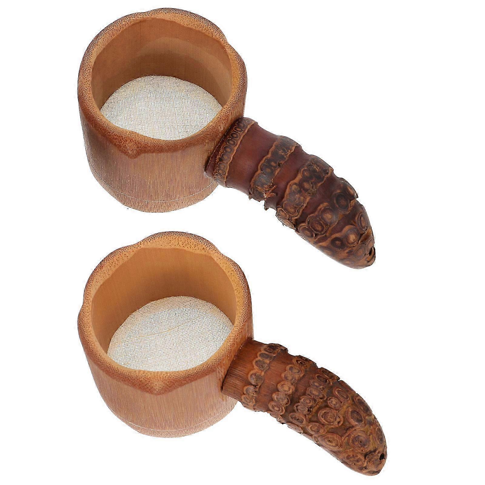 Home Tea Strainer Bamboo Cloth Filters compatible with Tea Infusing 2Pcs Assorted