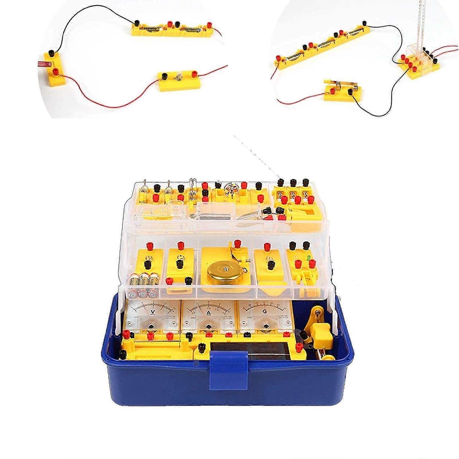 Physics Electricity Experiment Kit for Students, Comprehensive Electromagnetism Science Set with Multi Power Sources